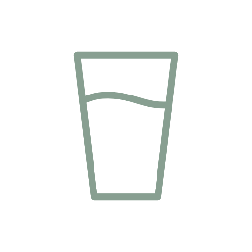 glass of water hydration icon