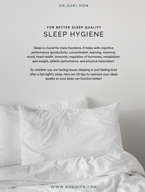 sleep hygiene handout preview by dr. suki hon resource catalogue